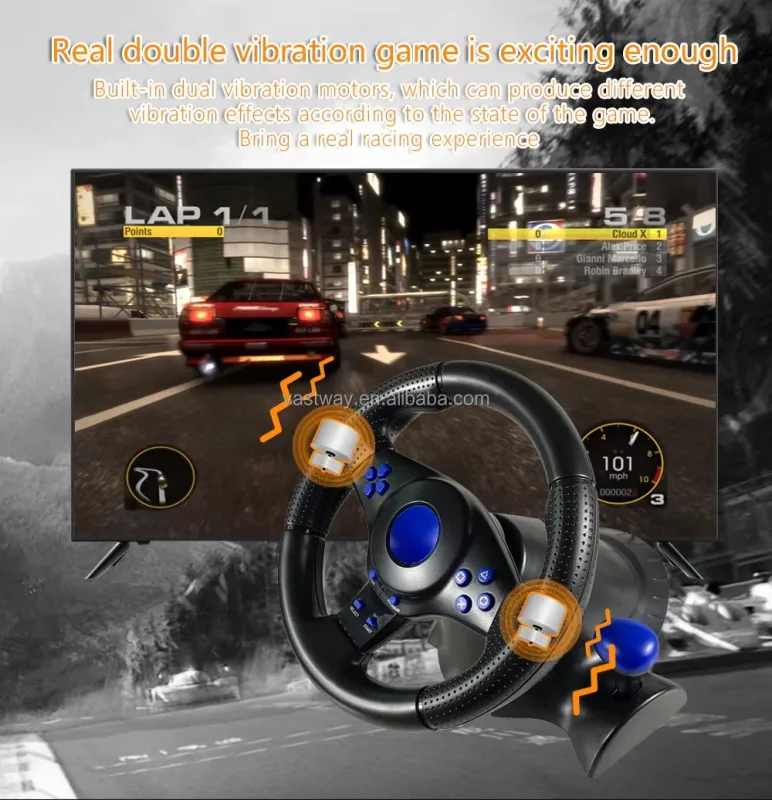 Newest Gaming Racing Steering Wheel - image 2