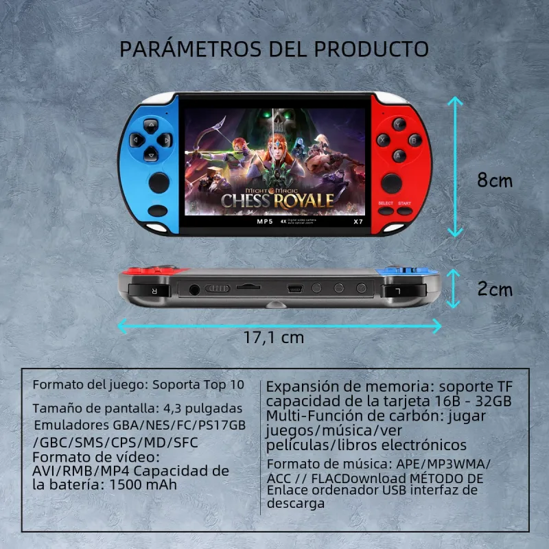 10000 Games X7 Retro Handheld Game Console - image 3