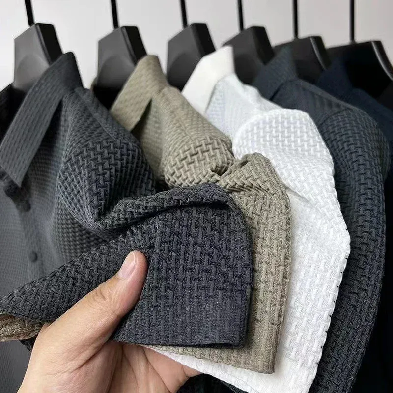 New Men's Business Casual Short Sleeved Bone Flower - image 1