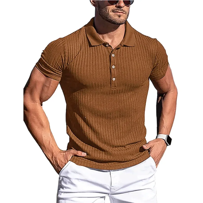 Polo Men Solid Stripe Fitness - image 1