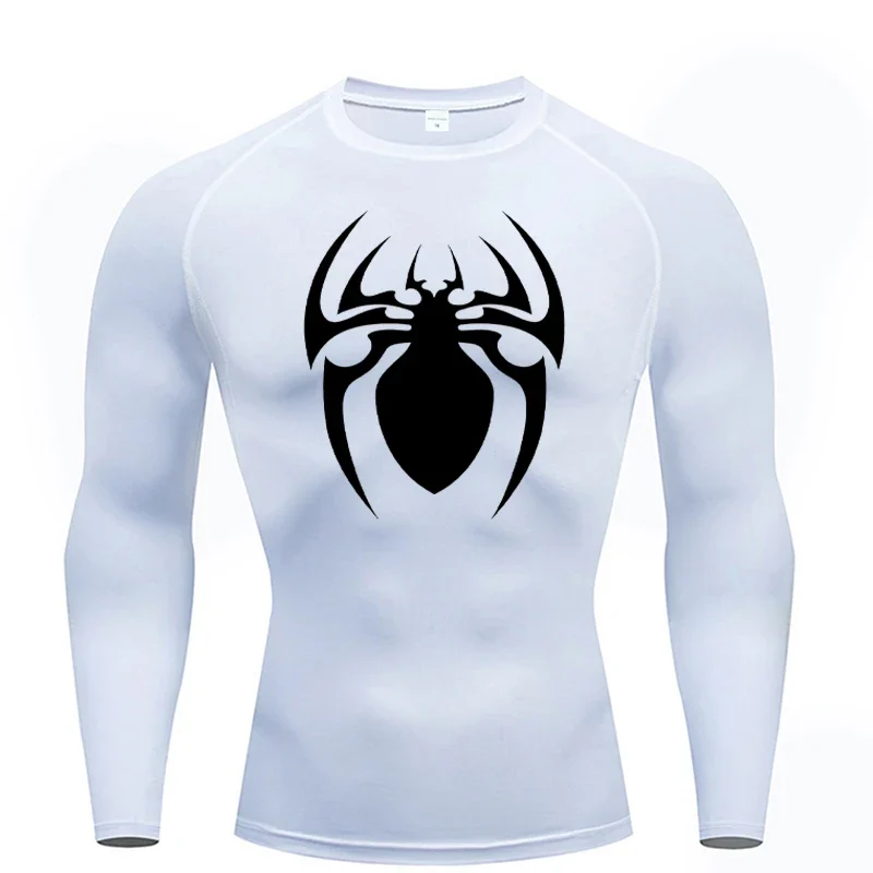 Spider Print Long Sleeve Compression Shirts - image 3