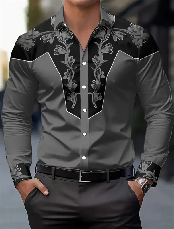 Men's Long Sleeve Shirt 3D Printing Clothing Mexican style - image 2