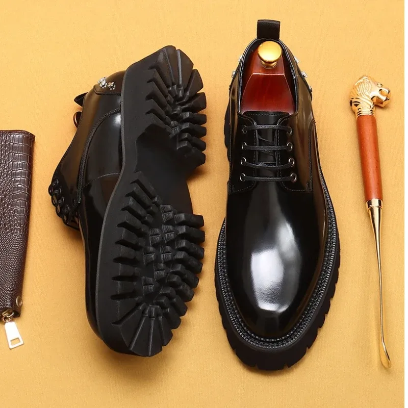 Double Layer Platform Derby Shoes - image 2
