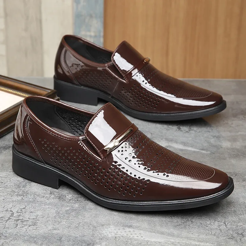 Men's Summer Breathable Leather Shoes - image 1