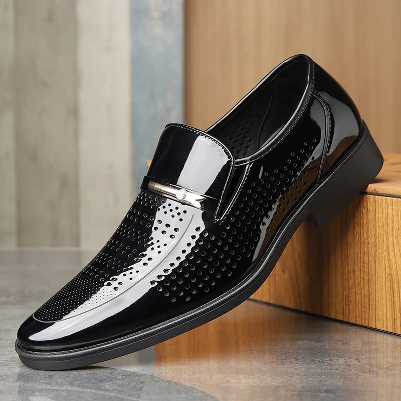 Men's Summer Breathable Leather Shoes - image 2