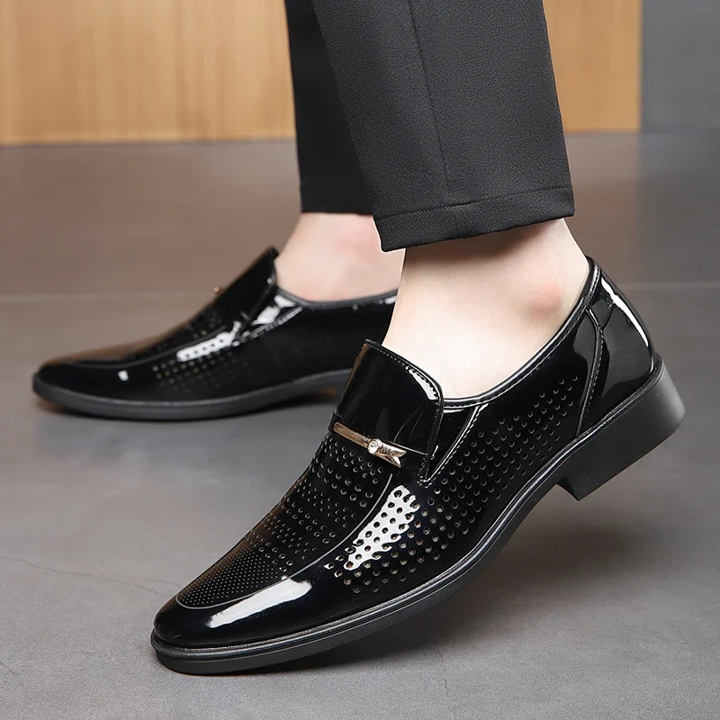 Men's Summer Breathable Leather Shoes - image 3