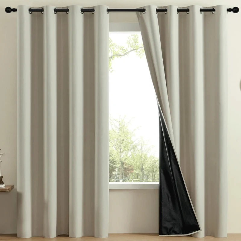 Modern Minimalist Blackout Curtain - - image 1