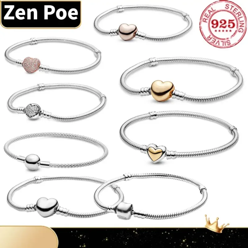 silver classic round luxury zircon bracelet - image 1