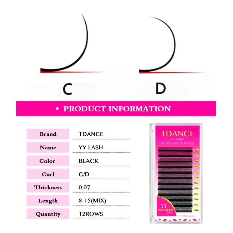 TDANCE 5 cases YY Shape Eyelashes Extension - image 3