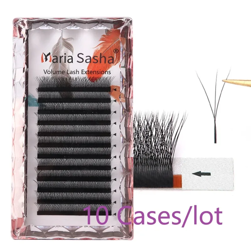 MARIA 10 Cases 3D W Private Label Wholesale Russian Eyelashes - image 1