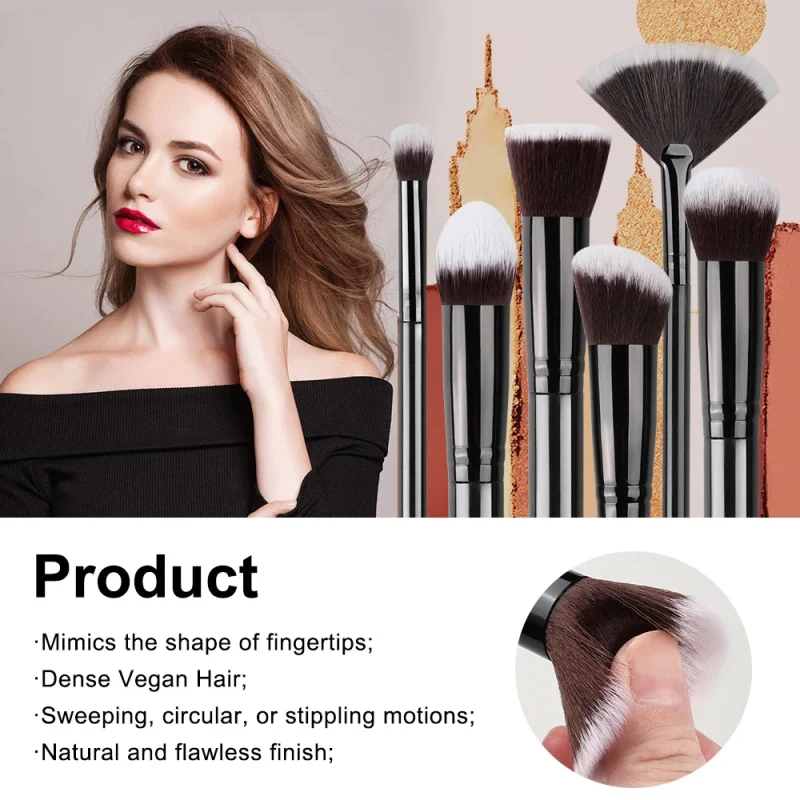 Soft Fluffy Foundation Blush Powder Eyeshadow Blending Female Cosmetics - image 3