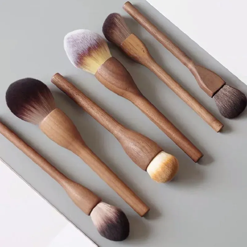Pcs Vintage Wood Handle Makeup Brush - image 3