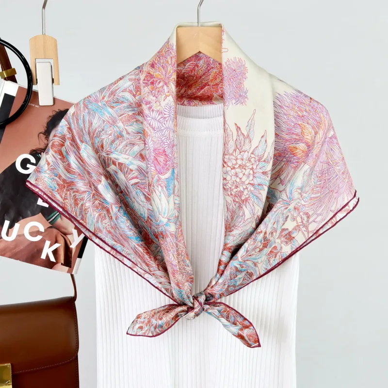 Pure Mulberry Scarf 90CM Luxury Designer Silk Scarfs - image 3