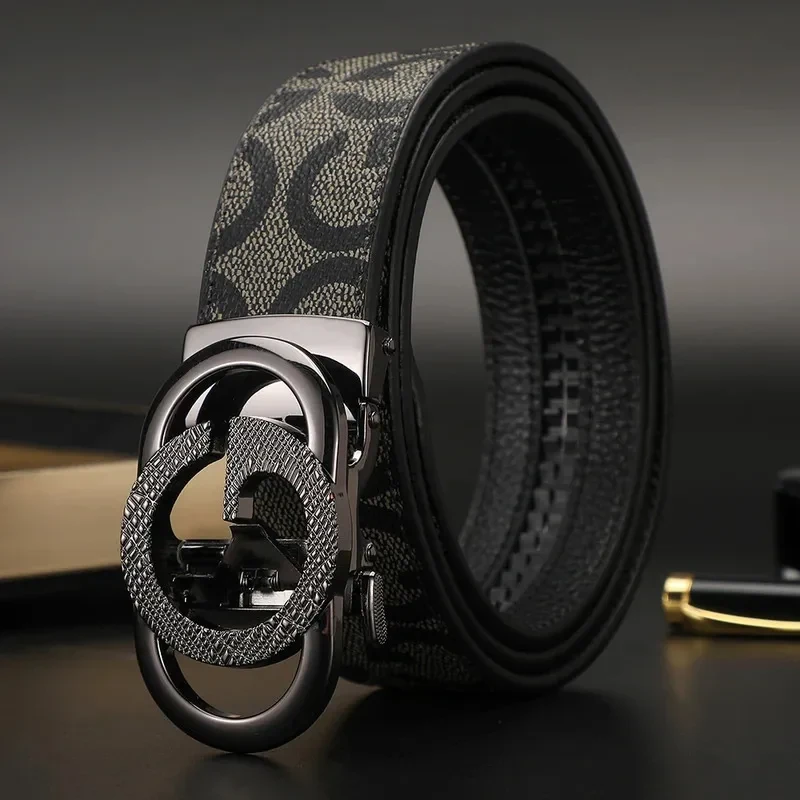 luxury brand men's leather belt - image 1