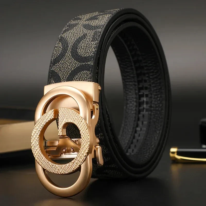 luxury brand men's leather belt - image 2