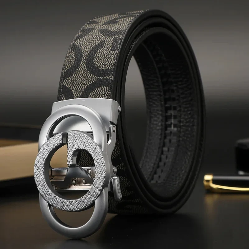 luxury brand men's leather belt - image 3