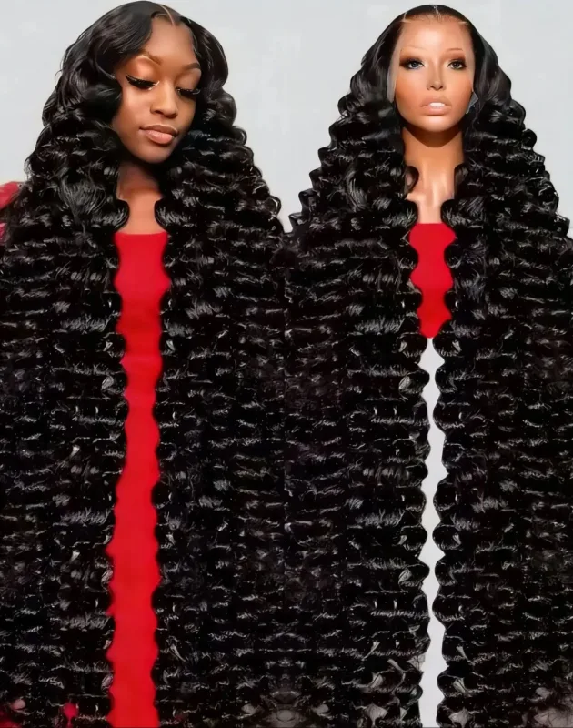 13x4 Hd Lace Frontal Wig Loose Deep Wave Curly Human Hair - image 1