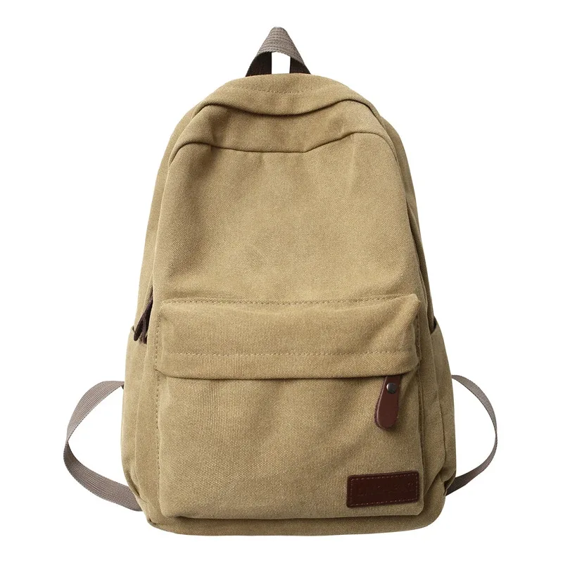 Solid Black Canvas Backpacks - image 1