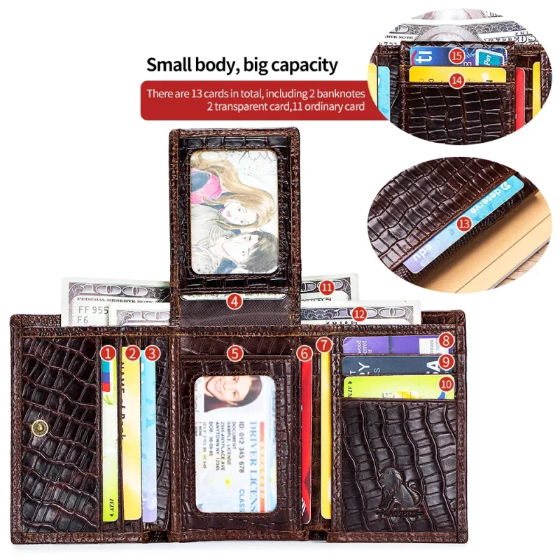 leather short multi card bag - image 3