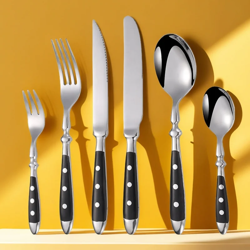 Hotel Stainless Steel Table Knife Fork Spoon Sets - image 1