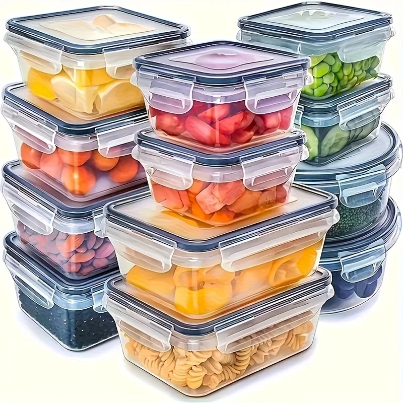 6 Sealed Food Storage Containers - image 1