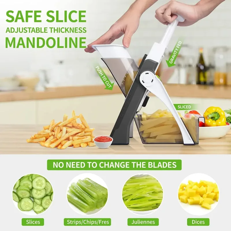 5 In 1 Vegetable Cutter Strip Cutter Adjustable - image 2