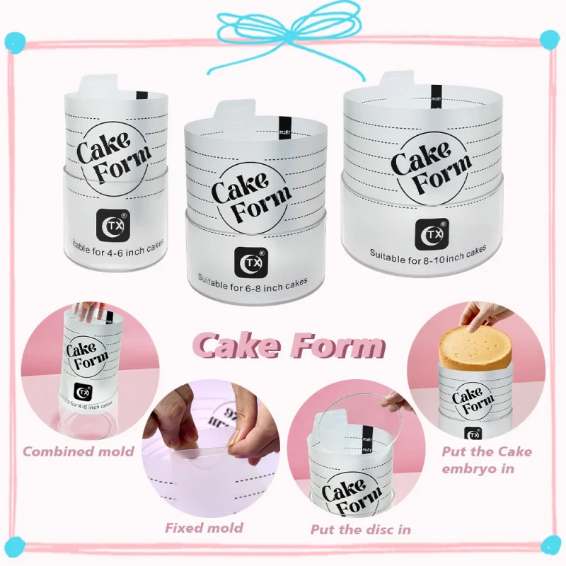 Adjustable Round Cake Form Mold Retractable - image 1