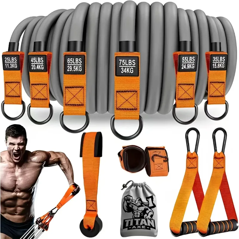 1 Set of Advanced Resistance Belt with Handle - image 1