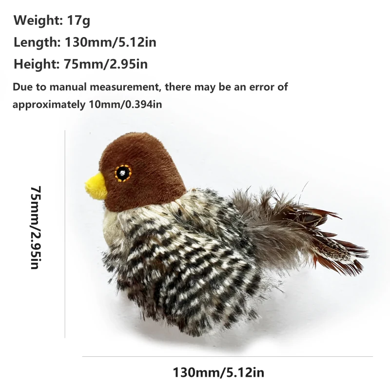 Cat interactive toy electric simulated chirping bird - image 1