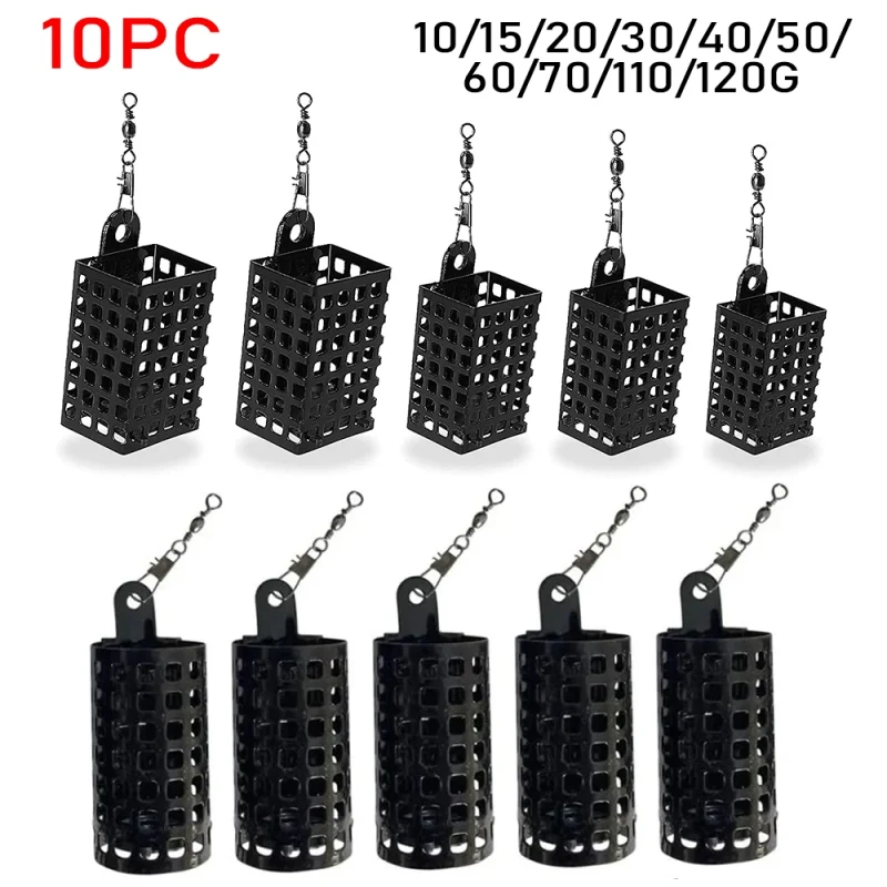 10PCS Fishing Tackle Feeder Cage - image 1