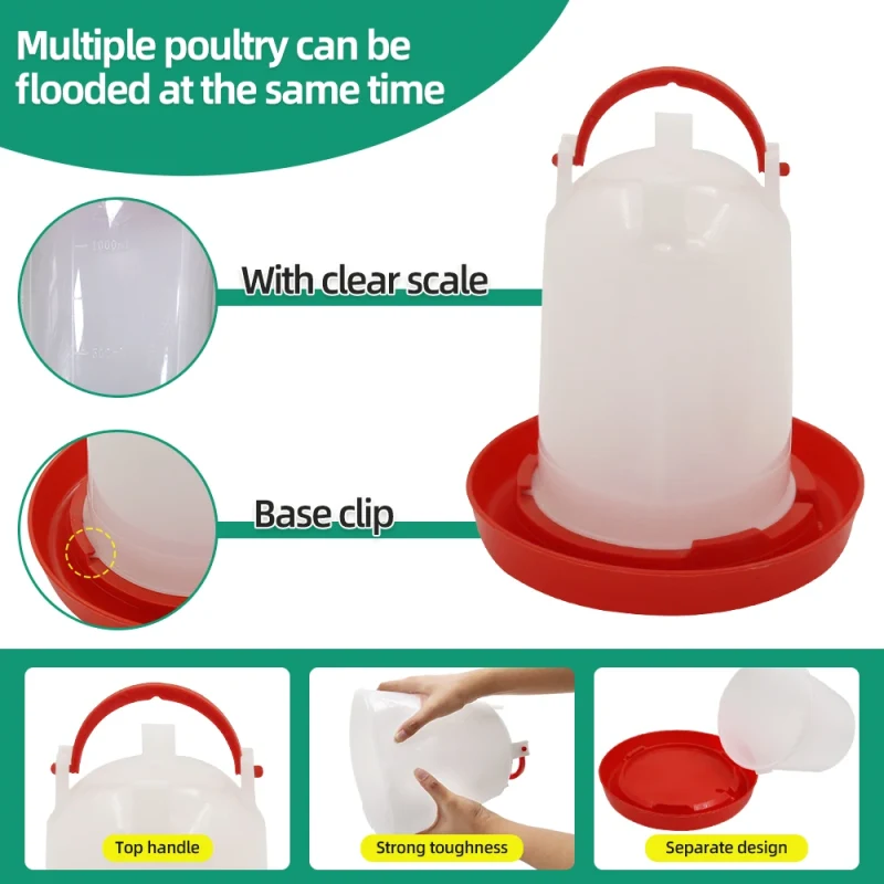3kg+3L Poultry Feeder And Waterer Water Food Dispenser - image 3