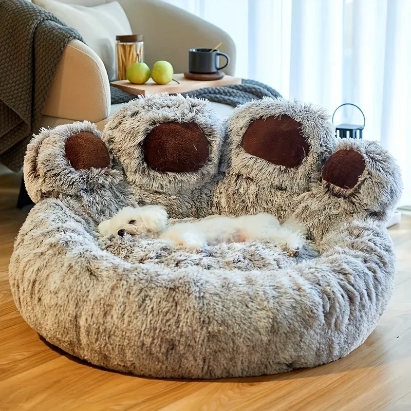 Pet Sofa Cute Bear Paw Shape Comfortable Cozy - image 3
