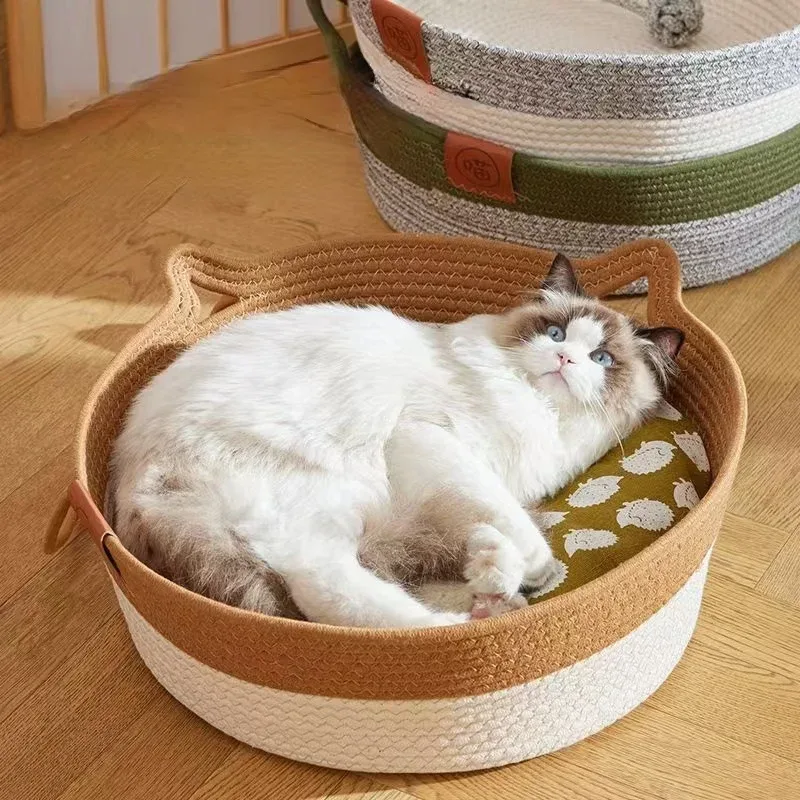 Japanese Pet Cat Bed Round - image 1