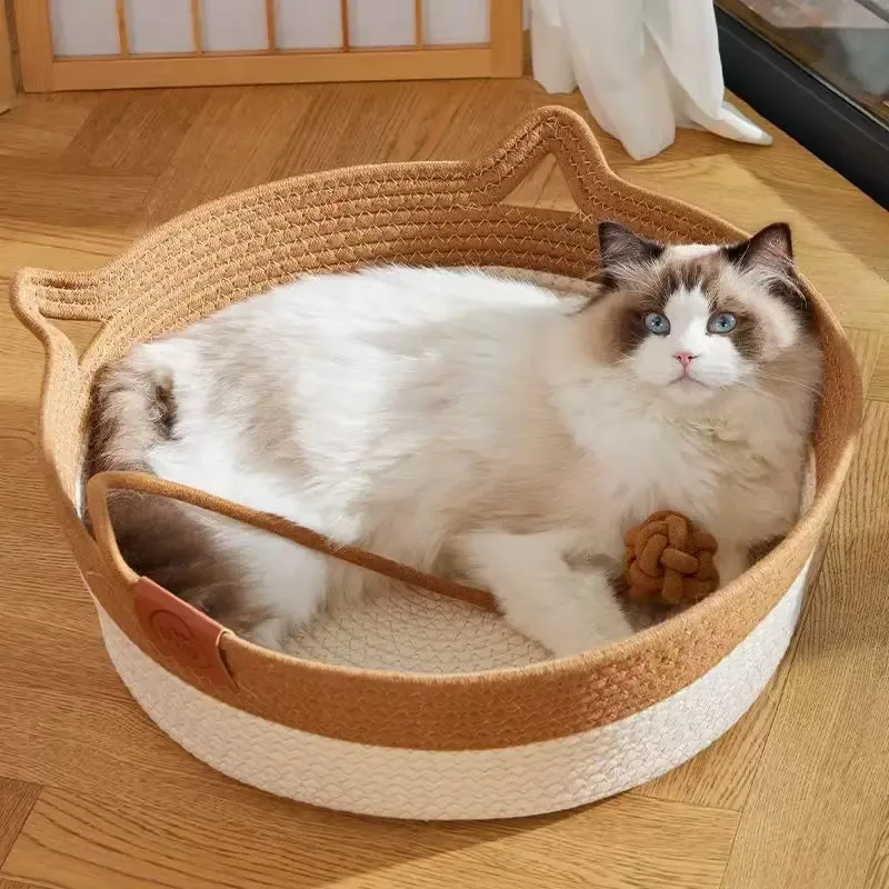 Japanese Pet Cat Bed Round - image 2