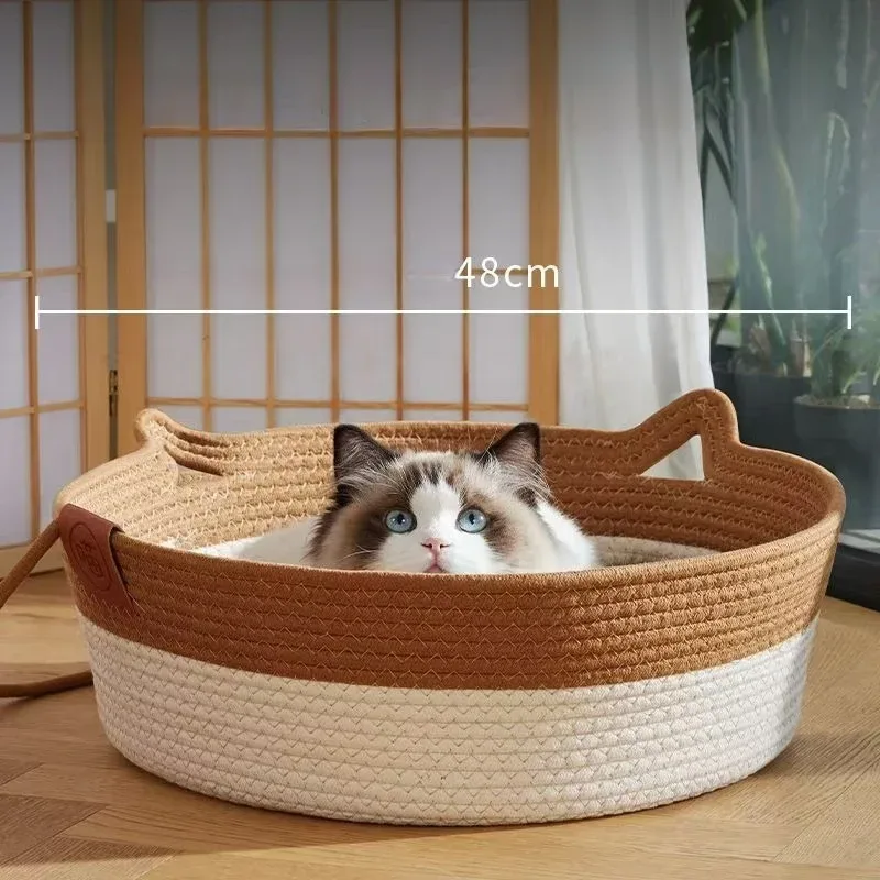 Japanese Pet Cat Bed Round - image 3