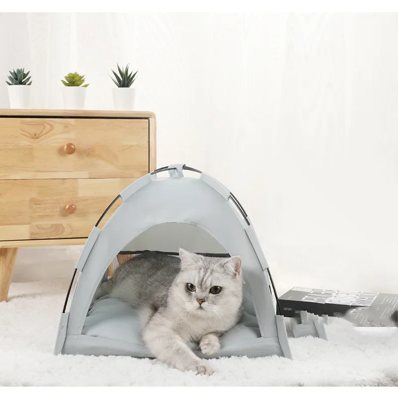 Pet Tent Bed Removable Enclosed Dog Cat Basket Beds - image 2