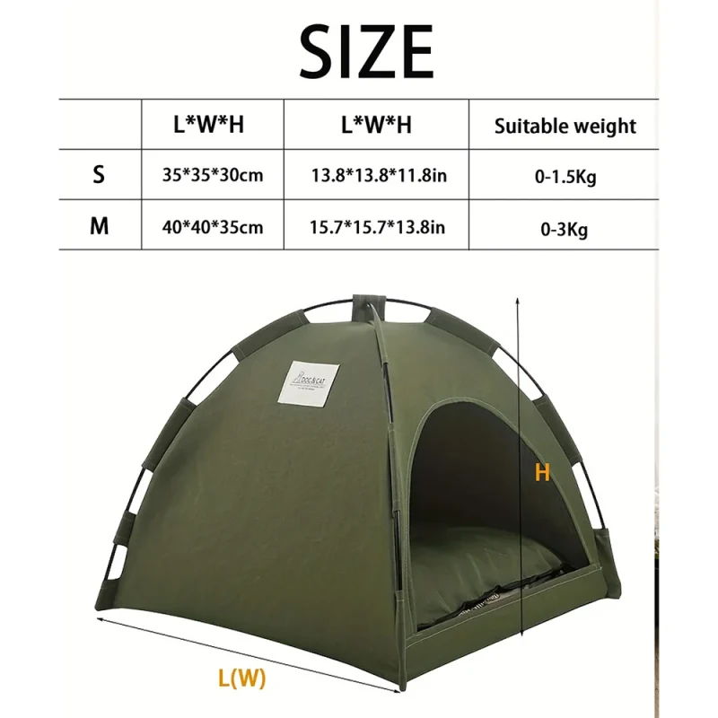 Pet Tent Bed Removable Enclosed Dog Cat Basket Beds - image 3