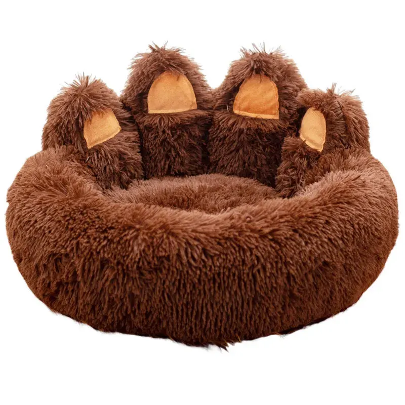 Fluffy Dog Bed Winter Warm Large Pet Products Small Sofa Baskets - image 2