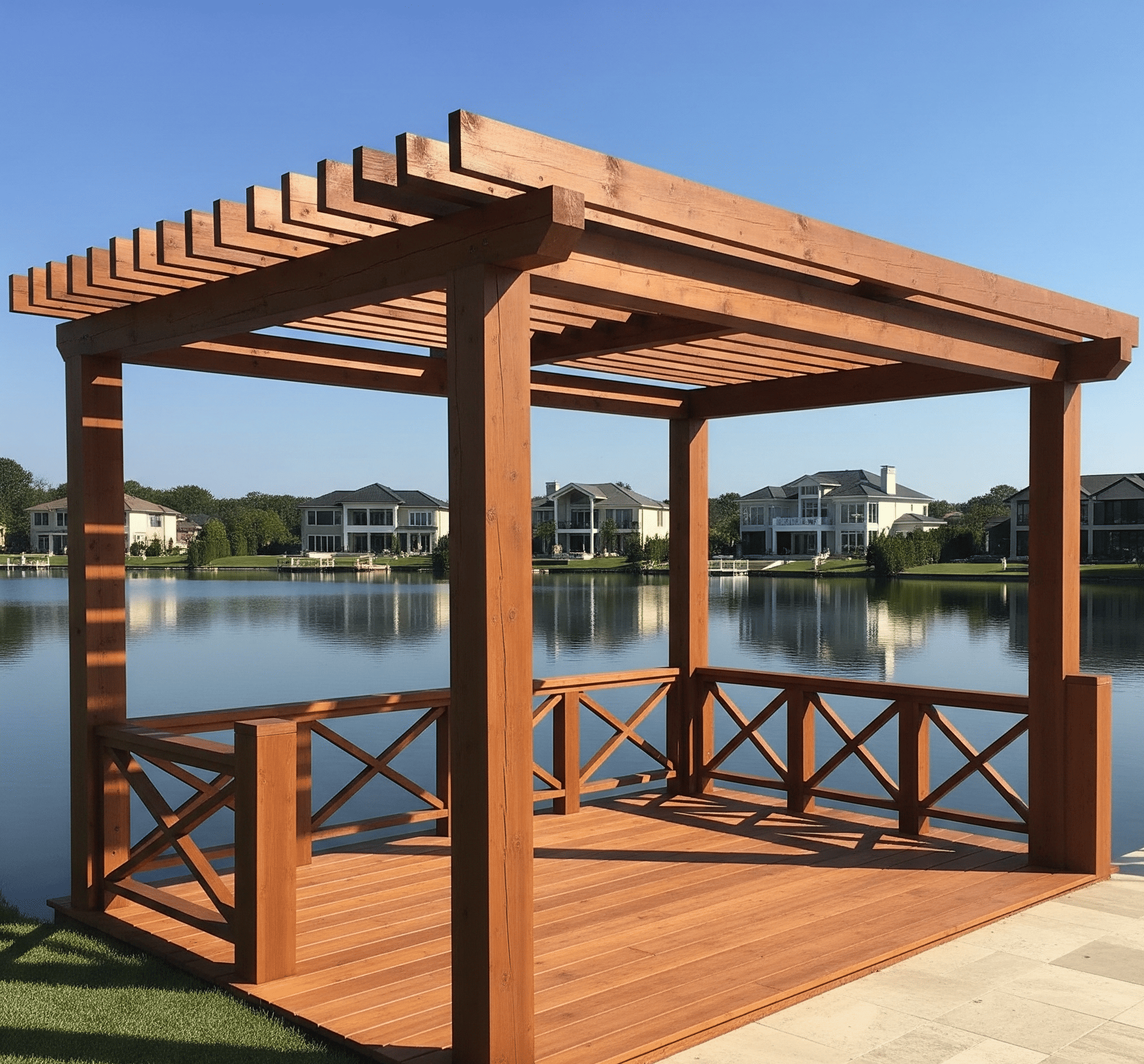 Diseño y construcción de pérgolas de madera para jardines