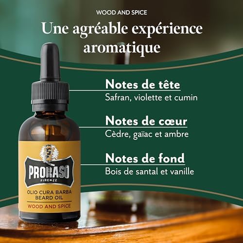 Vue 3 de Proraso Huile Barbe Soin