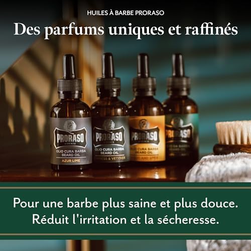 Vue 4 de Proraso Huile Barbe Soin