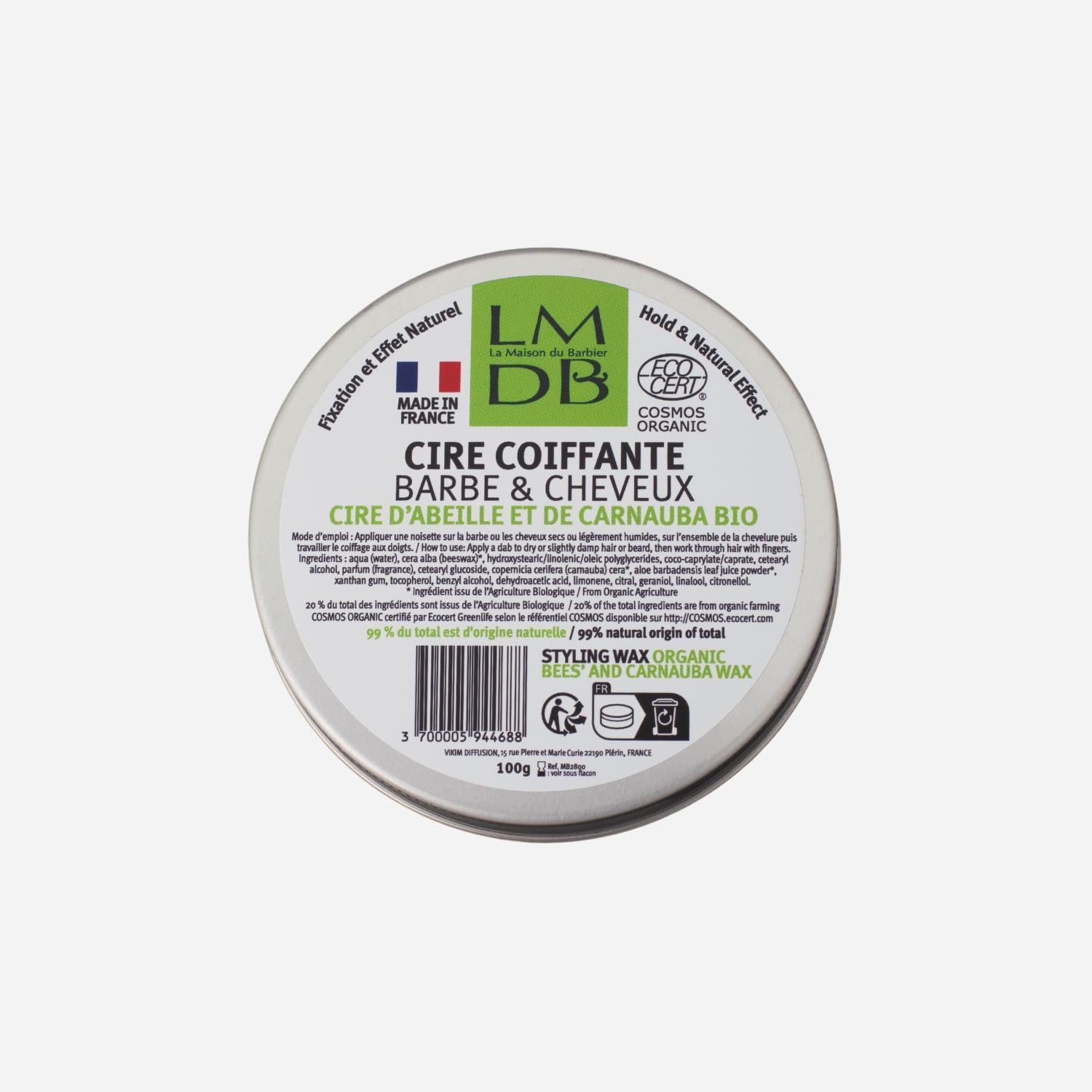 Cire Coiffante Barbe Et