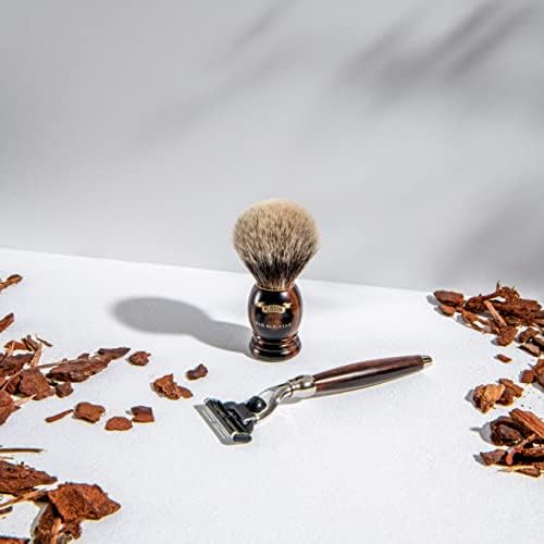 Vue 5 de Plisson Blaireau Classique Manche