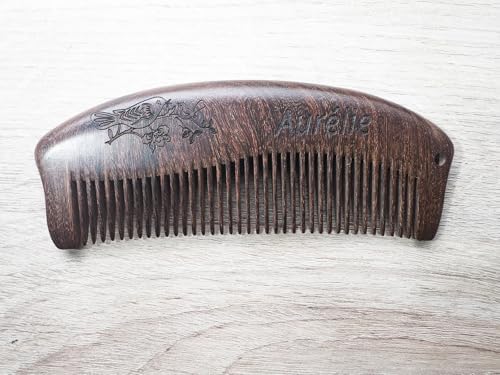 Vue 3 de Peigne En Bois Personnaliser