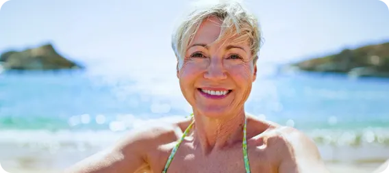 lady on beach