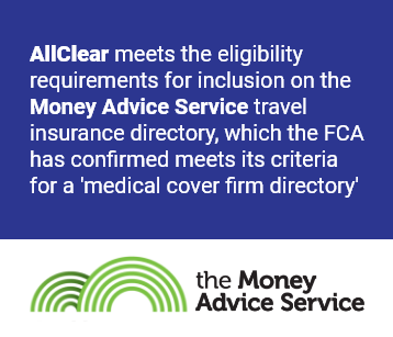 The FCA has confirmed AllClear meets the eligibility requirements for inclusion on the Money Advice Service travel insurance directory