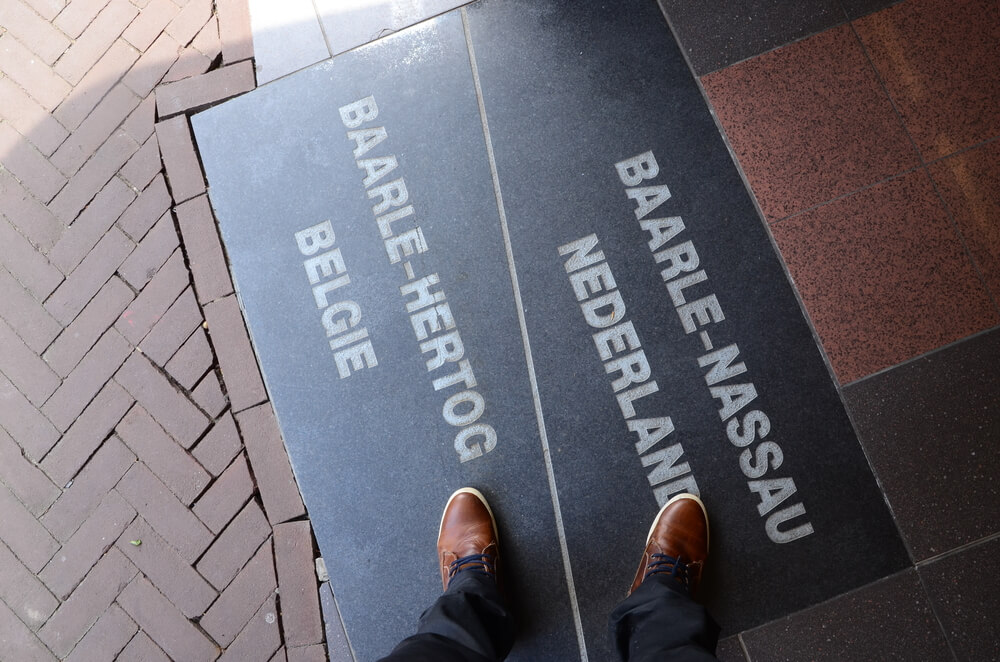 Straddling the border between Belgium and the Netherlands