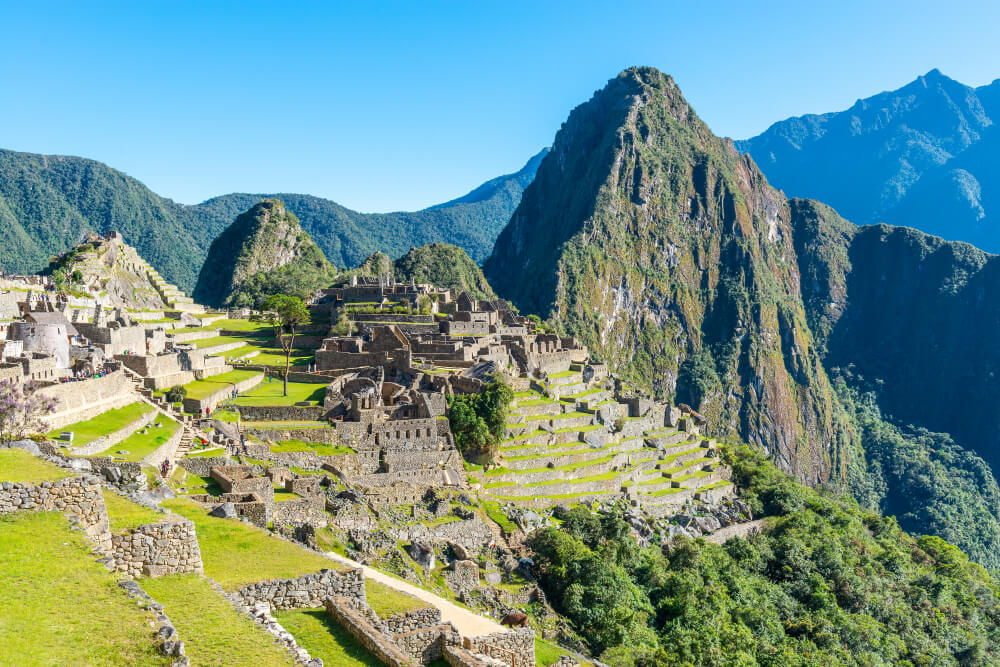 The Inca ruins of Machu Picchu, Cusco province, Peru.