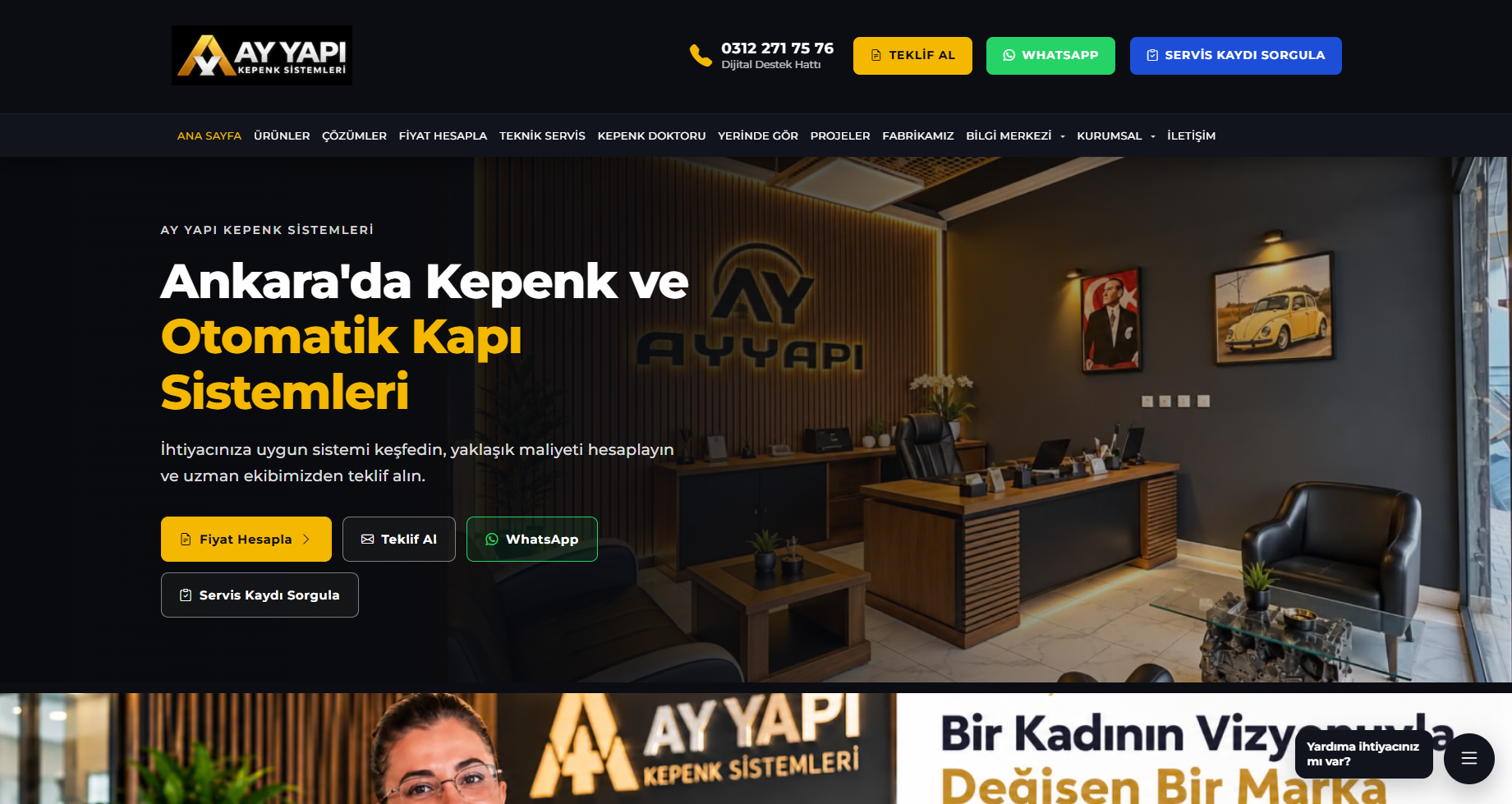 AY Yapı Kepenk — Kurumsal Web Platformu, Otomatik Kepenk Sistemleri ve Dijital Satış Çözümleri