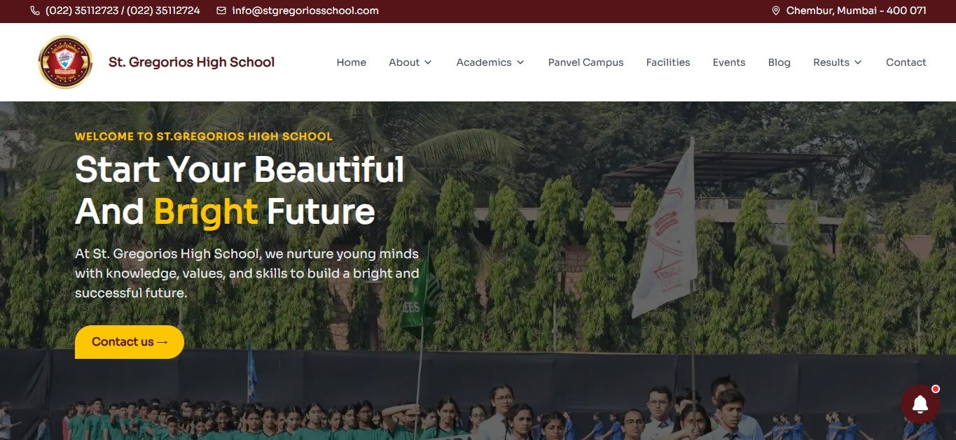 St Gregorios homepage